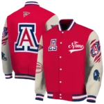 custom arizona wildcats wildcat pawprint red nude varsity jacket best selling.webp