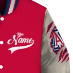 custom arizona wildcats wildcat pawprint red nude varsity jacket best selling.webp