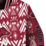 custom arkansas razorbacks pyramid shapes red varsity jacket best selling.webp
