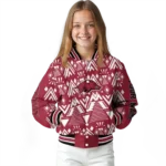 custom arkansas razorbacks pyramid shapes red varsity jacket best selling.webp