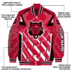 custom arkansas state red wolves chevron angles scarlet varsity jacket best selling.webp