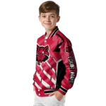 custom arkansas state red wolves chevron angles scarlet varsity jacket best selling.webp