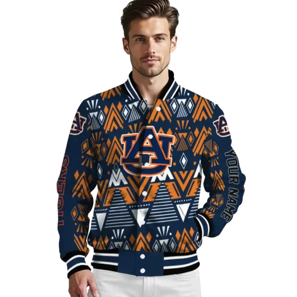 custom auburn tigers pyramid shapes navy blue varsity jacket high quality.webp