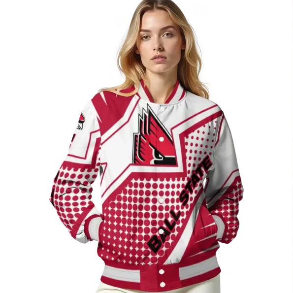 custom ball state cardinals star burst red varsity jacket latest model.webp