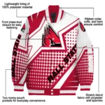 custom ball state cardinals star burst red varsity jacket best selling.webp