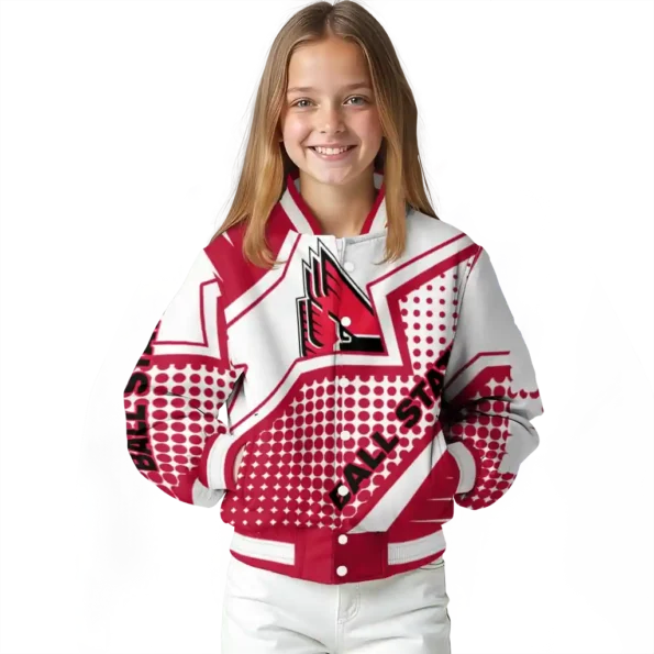 custom ball state cardinals star burst red varsity jacket top rated.webp