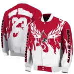 custom ball state cardinals winged blaze red white varsity jacket best selling.webp