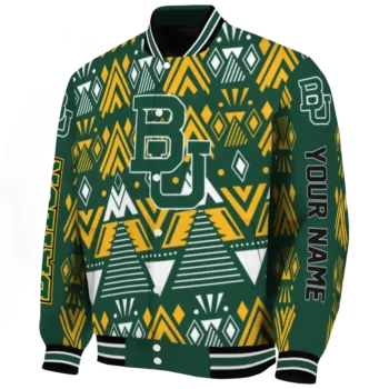 custom baylor bears pyramid shapes green varsity jacket best selling.webp
