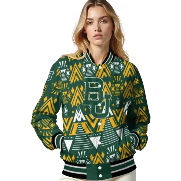 custom baylor bears pyramid shapes green varsity jacket latest model.webp