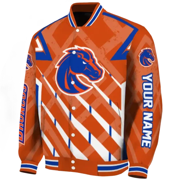 custom boise state broncos chevron angles orange varsity jacket best selling.webp