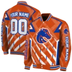custom boise state broncos chevron angles orange varsity jacket best selling.webp