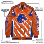 custom boise state broncos chevron angles orange varsity jacket best selling.webp