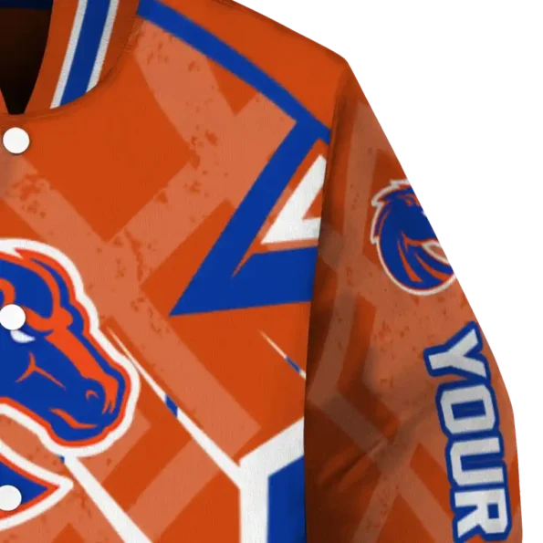 custom boise state broncos chevron angles orange varsity jacket premium grade.webp