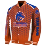 custom boise state broncos hexagon grid orange varsity jacket best selling.webp