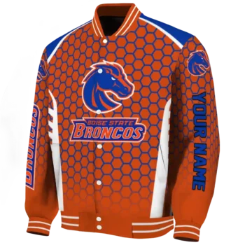 custom boise state broncos hexagon grid orange varsity jacket best selling.webp
