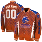 custom boise state broncos hexagon grid orange varsity jacket best selling.webp