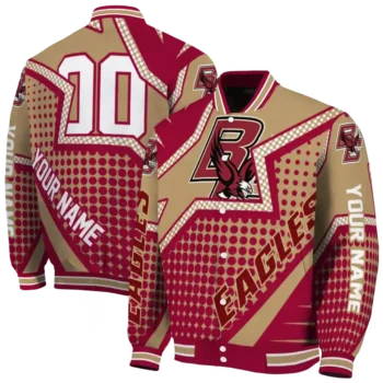 custom boston college eagles star burst maroon varsity jacket fashion forward.webp
