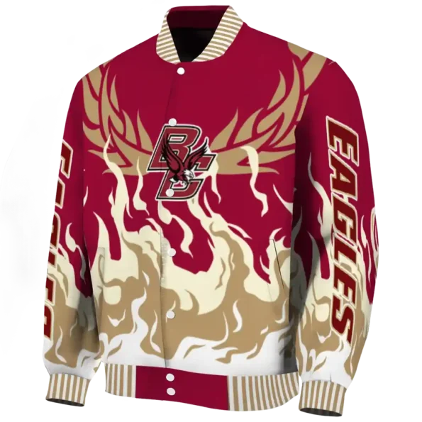 custom boston college eagles winged blaze maroon white varsity jacket best selling.webp