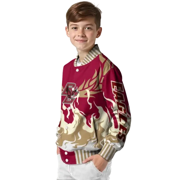 custom boston college eagles winged blaze maroon white varsity jacket trendy.webp