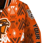 custom bowling green falcons pyramid shapes orange varsity jacket best selling.webp