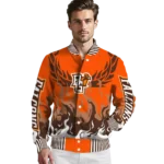 custom bowling green falcons winged blaze orange white varsity jacket best selling.webp