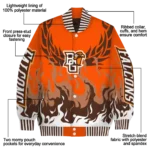 custom bowling green falcons winged blaze orange white varsity jacket best selling.webp