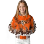 custom bowling green falcons winged blaze orange white varsity jacket best selling.webp