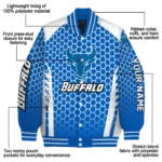 custom buffalo bulls hexagon grid royal blue varsity jacket best selling.webp