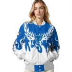 custom buffalo bulls winged blaze royal blue white varsity jacket best selling.webp