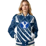 custom byu cougars chevron angles blue varsity jacket best selling.webp