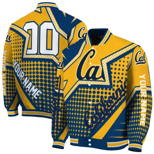 custom california golden bears star burst blue varsity jacket fashion forward.webp