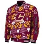 custom central michigan chippewas pyramid shapes maroon varsity jacket best selling.webp