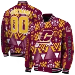 custom central michigan chippewas pyramid shapes maroon varsity jacket best selling.webp