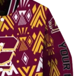 custom central michigan chippewas pyramid shapes maroon varsity jacket best selling.webp