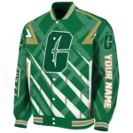 custom charlotte 49ers chevron angles green varsity jacket best selling.webp