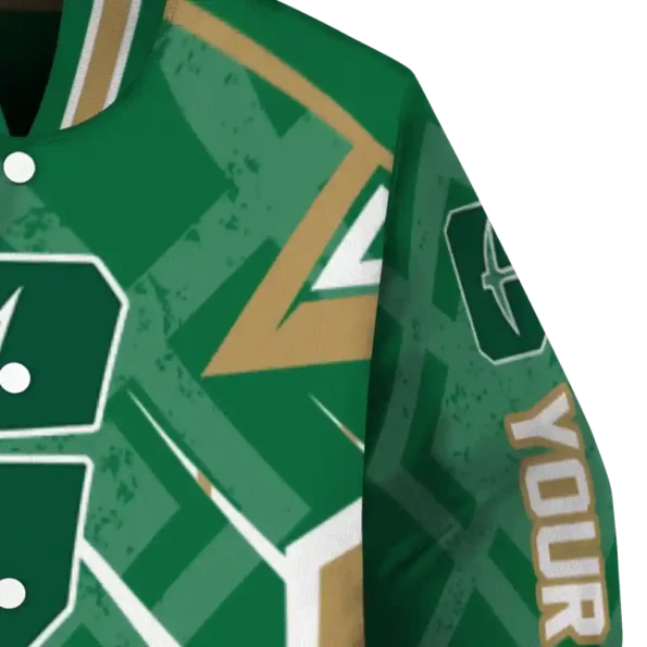 custom charlotte 49ers chevron angles green varsity jacket premium grade.webp