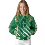 custom charlotte 49ers chevron angles green varsity jacket best selling.webp