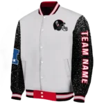 custom cincinnati bearcats speckled arms red gray varsity jacket best selling.webp