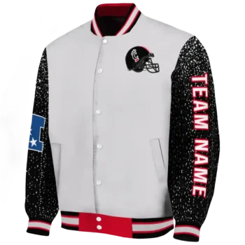 custom cincinnati bearcats speckled arms red gray varsity jacket best selling.webp
