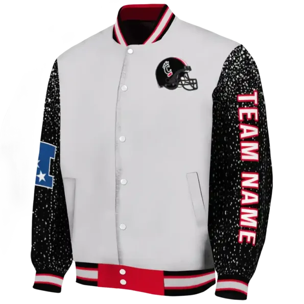 custom cincinnati bearcats speckled arms red gray varsity jacket best selling.webp