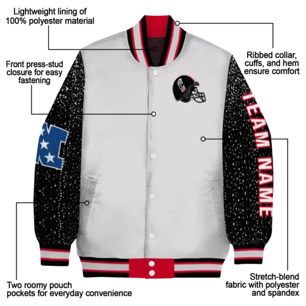 custom cincinnati bearcats speckled arms red gray varsity jacket new arrival.webp