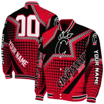 custom cincinnati bearcats star burst red varsity jacket fashion forward.webp