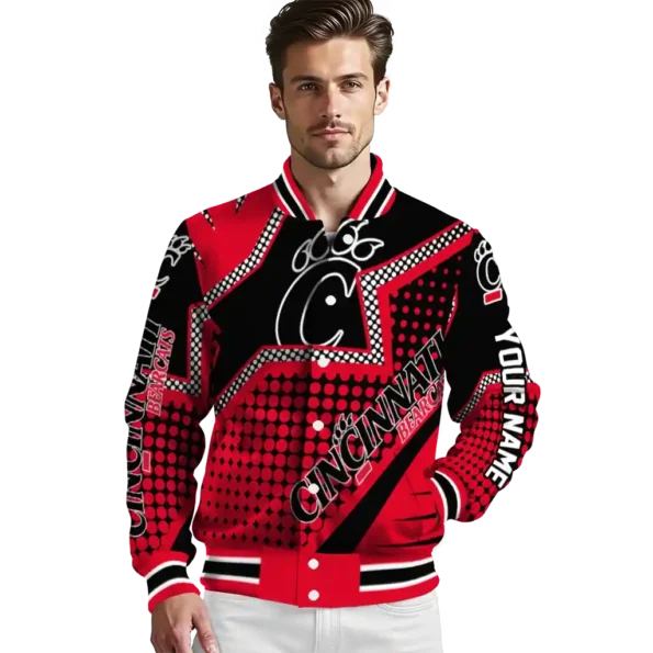 custom cincinnati bearcats star burst red varsity jacket high quality.webp
