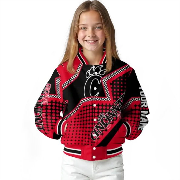 custom cincinnati bearcats star burst red varsity jacket top rated.webp