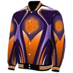 custom clemson tigers mesh chest purple black varsity jacket best selling.webp