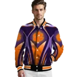 custom clemson tigers mesh chest purple black varsity jacket best selling.webp