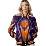 custom clemson tigers mesh chest purple black varsity jacket best selling.webp
