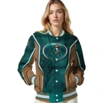 custom coastal carolina chanticleers power plate green varsity jacket best selling.webp