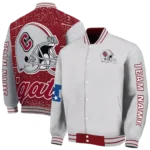 custom colgate raiders speckled arms maroon gray varsity jacket best selling.webp