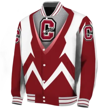 custom colgate raiders v stripes maroon white varsity jacket best selling.webp